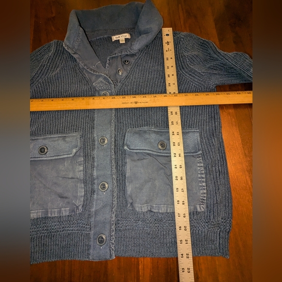 Men's Orvis button up shawl collar cardigan sweater, size M - Picture 5 of 9